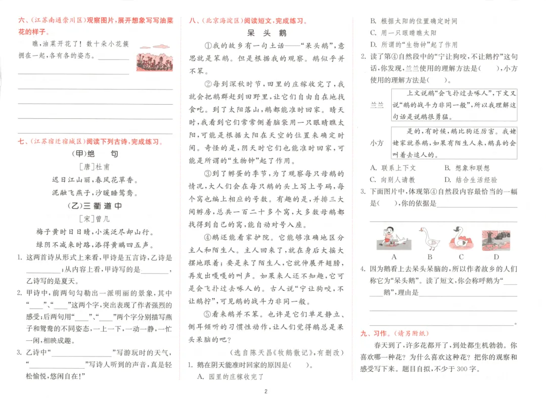 《1课3练真题精编卷》人教版语文小学2-6年级下册 第4张 《1课3练真题精编卷》人教版语文小学2-6年级下册 第4张