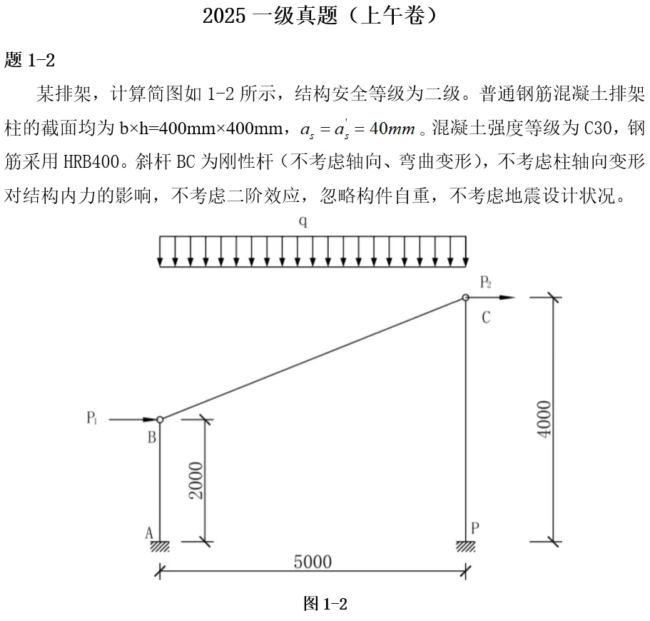 2025注册结构一级真题及解析已出 第2张