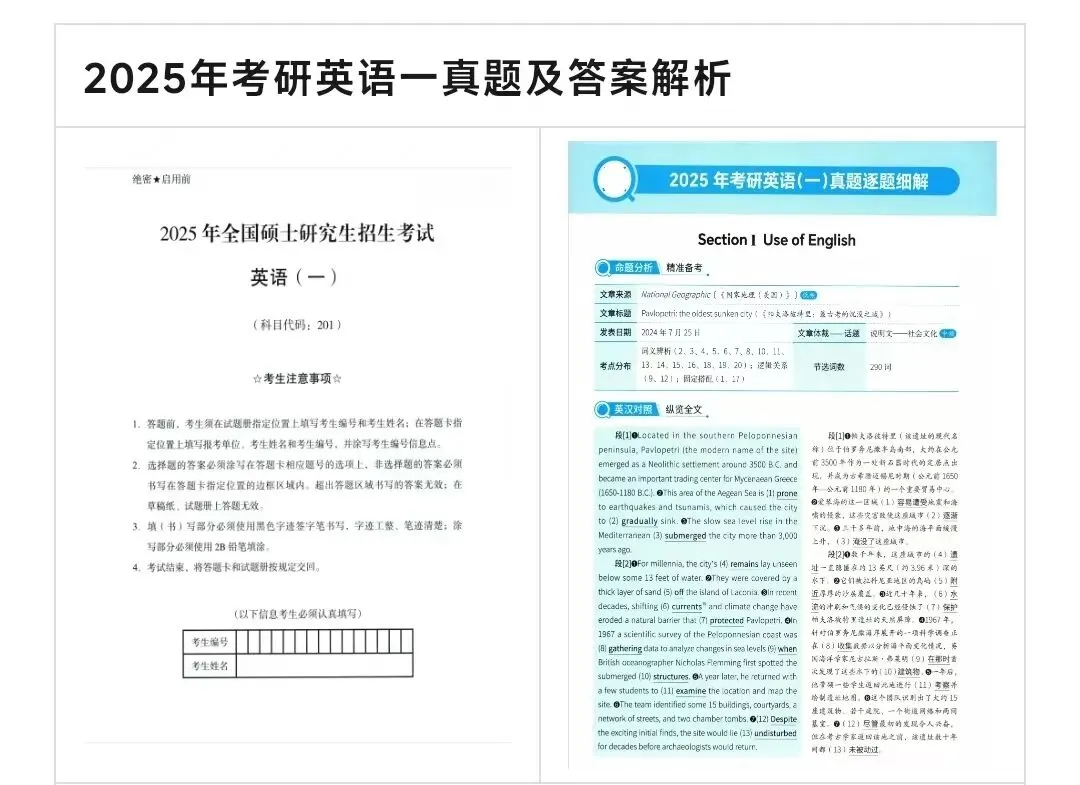 【英一】考研英语一历年真题及答案解析PDF电子版(1980-2026年)可下载 第2张