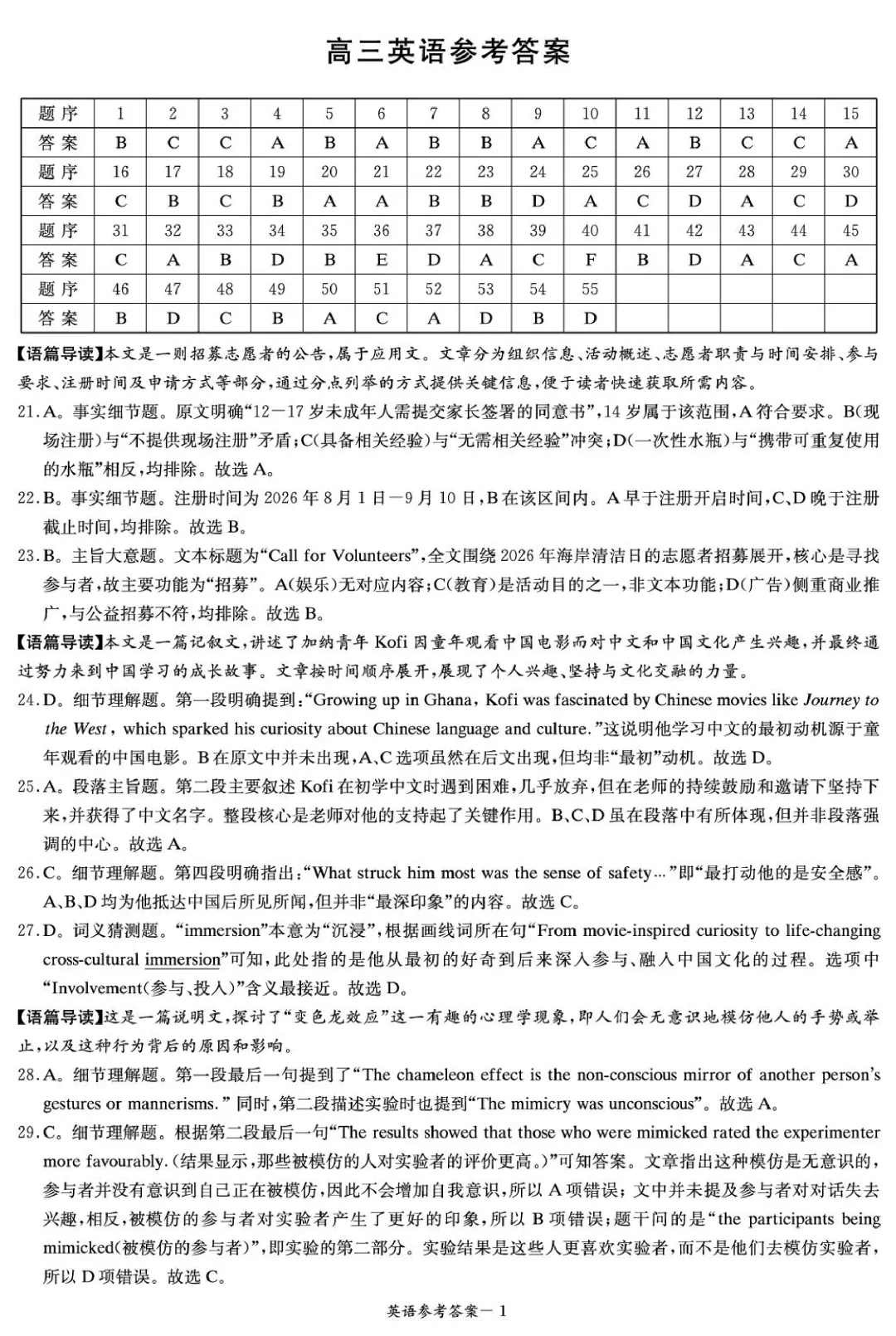 湖南省二模暨长郡二十校第二次联考英语试卷(附原题+听力+答案解析下载) 第2张