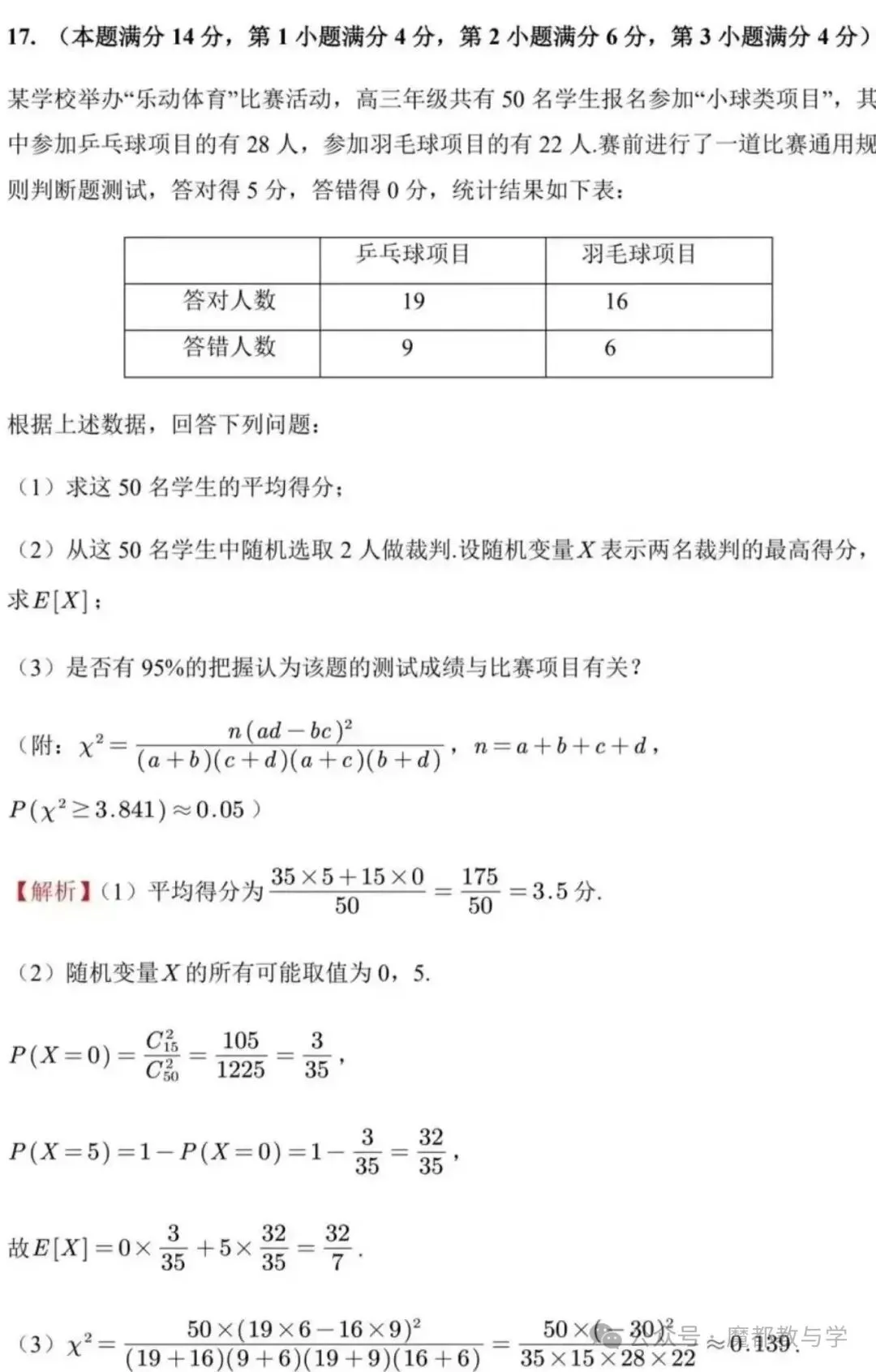2026届闵行区高三二模数学试卷分析及答案 第16张