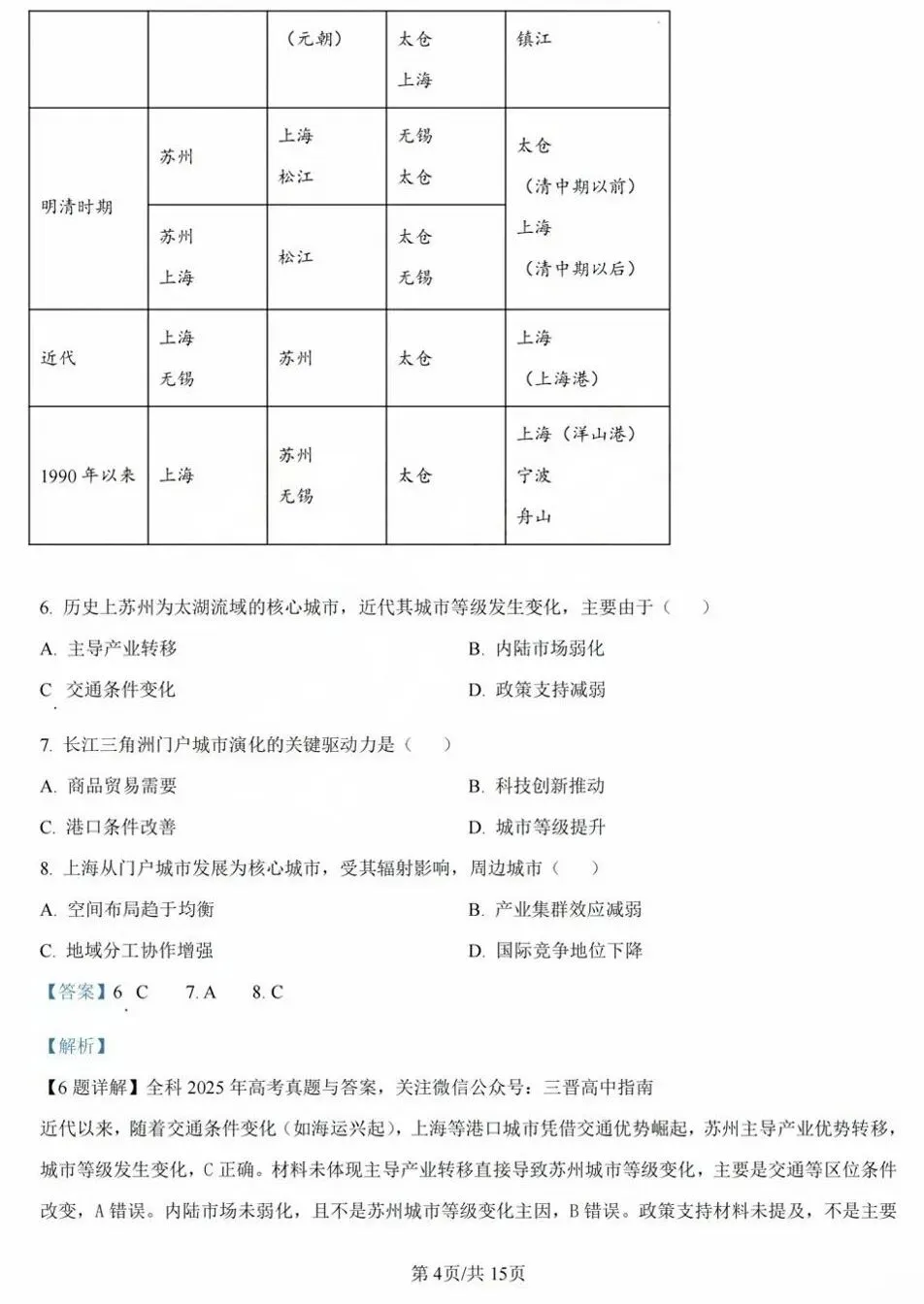 【真题解析】2025年陕晋青宁卷高考地理试题分析 第11张