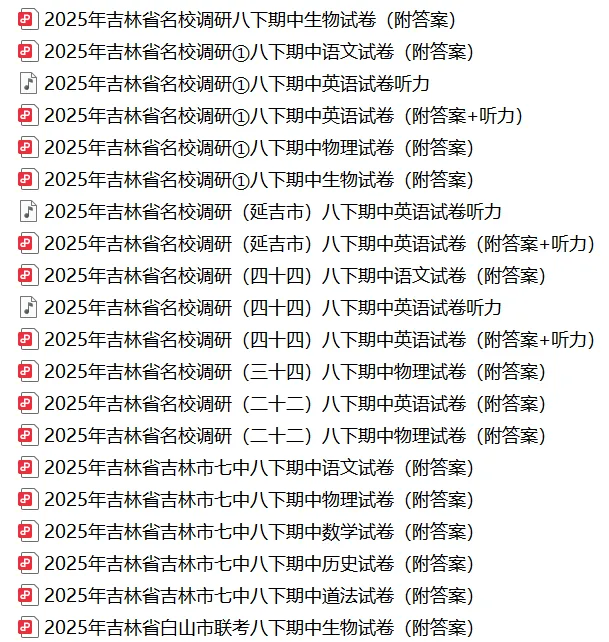 2026年吉林省名校调研②八下模拟生物试卷(附答案) 第3张