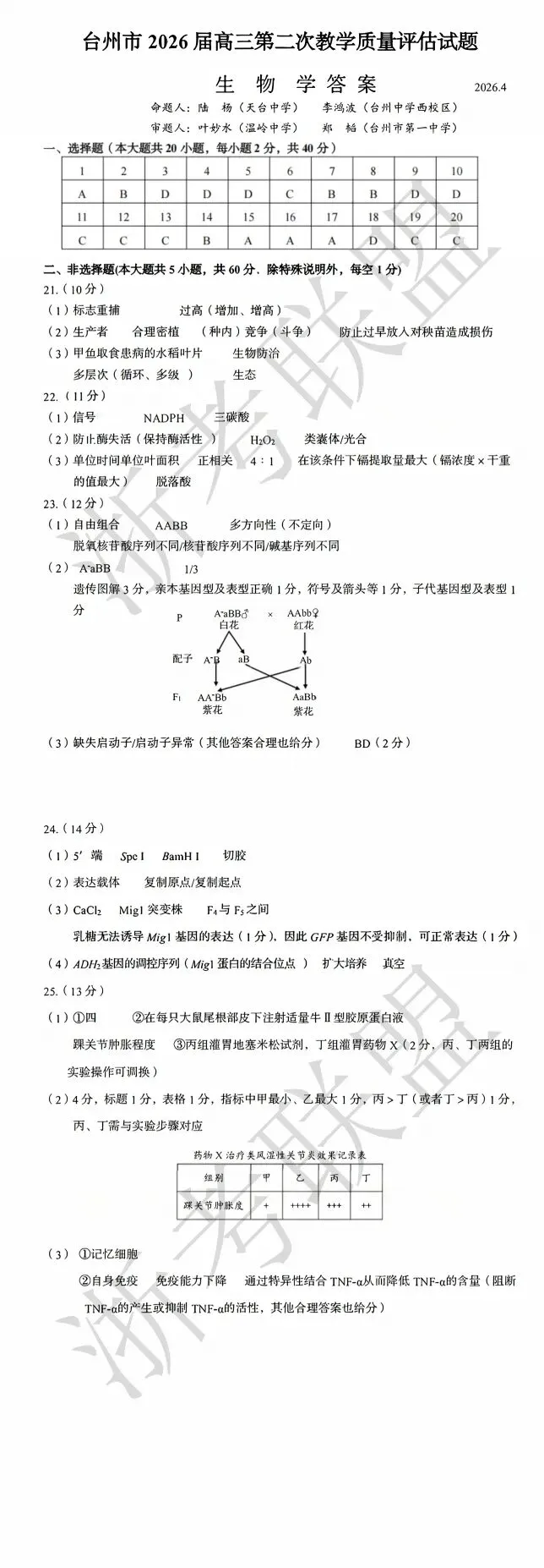 更新!2026浙江二模试卷与答案汇总 第27张
