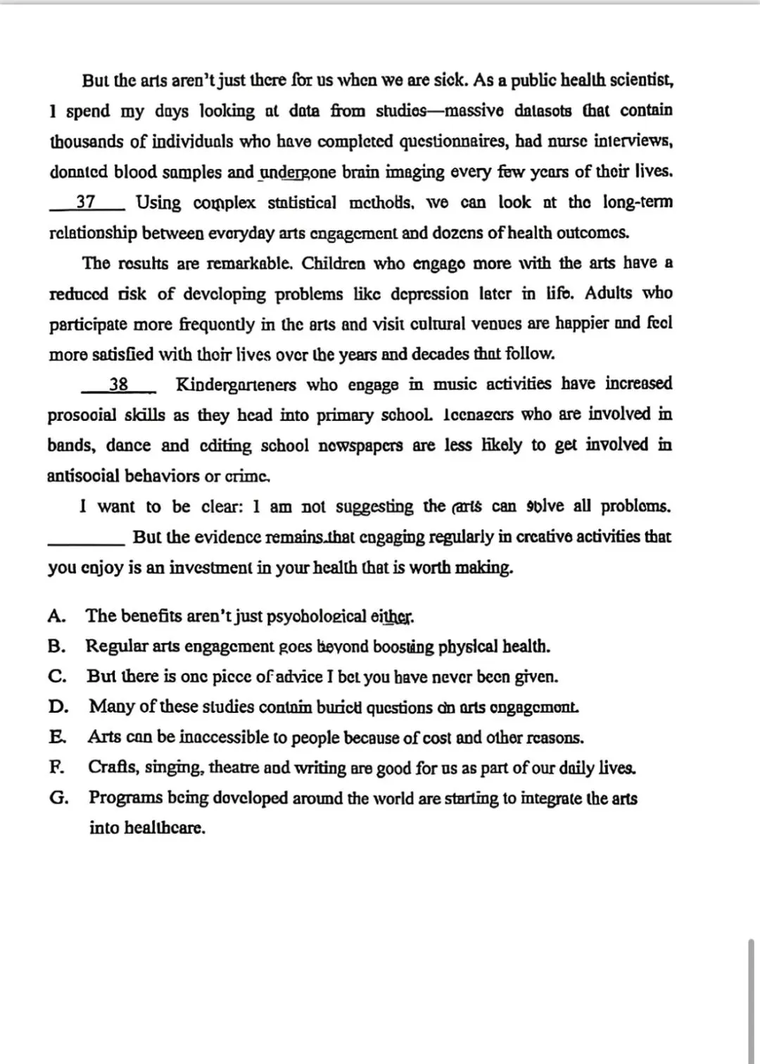 2026北京西城高三一模英语真题试卷与答案 第11张 2026北京西城高三一模英语真题试卷与答案 第11张
