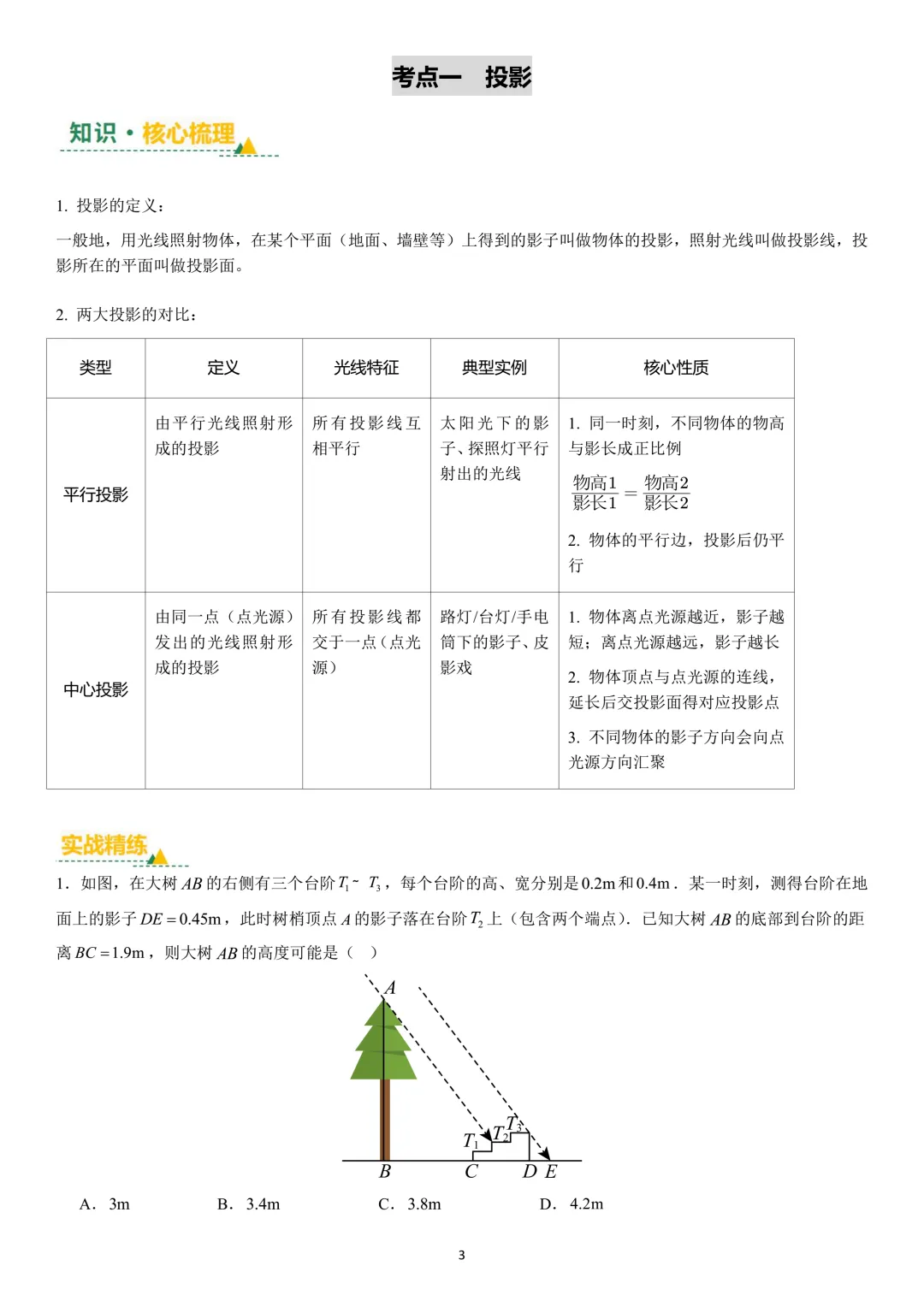 第27讲:投影与视图(中考复习苏教版)(含答案) 第2张
