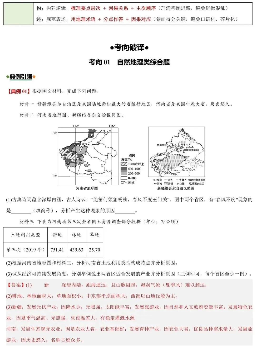 2026中考地理非选择题常见题型与解题技巧(含原文档) 第4张