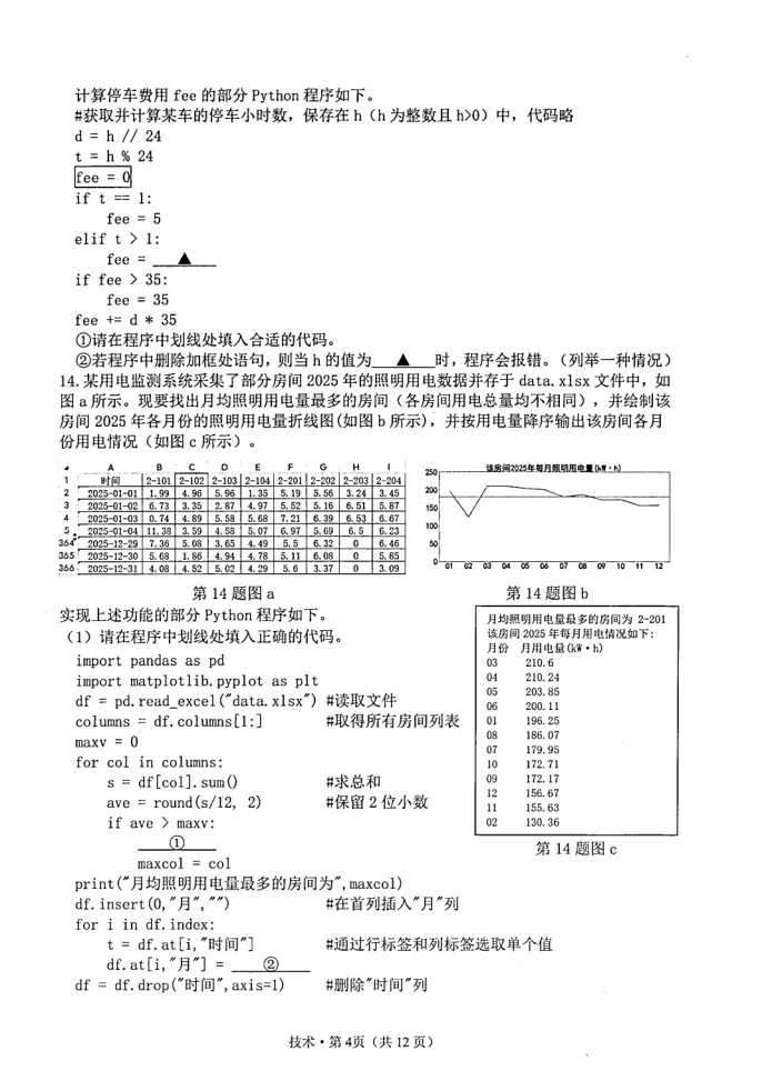 9.2604杭州二模技术试卷 第4张