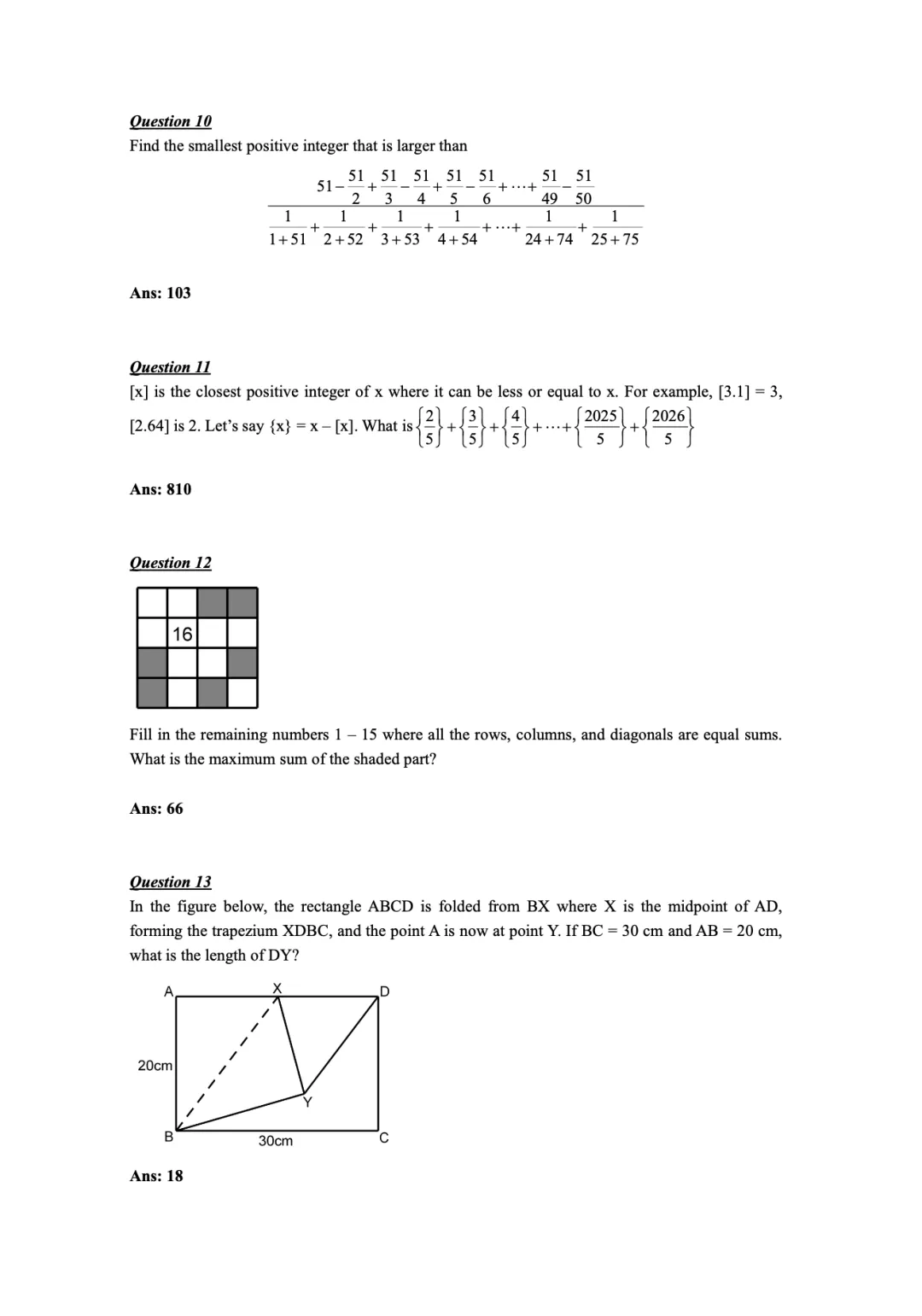 全网首发!2026年RMO一轮真题答案 第4张