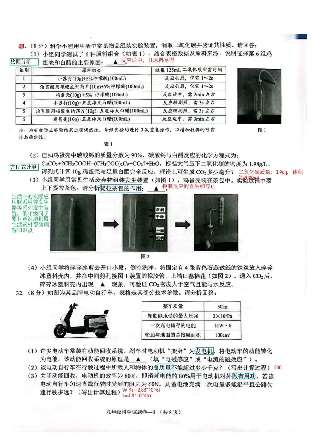 2604 金华 科学一模试卷分析 第8张 2604 金华 科学一模试卷分析 第8张