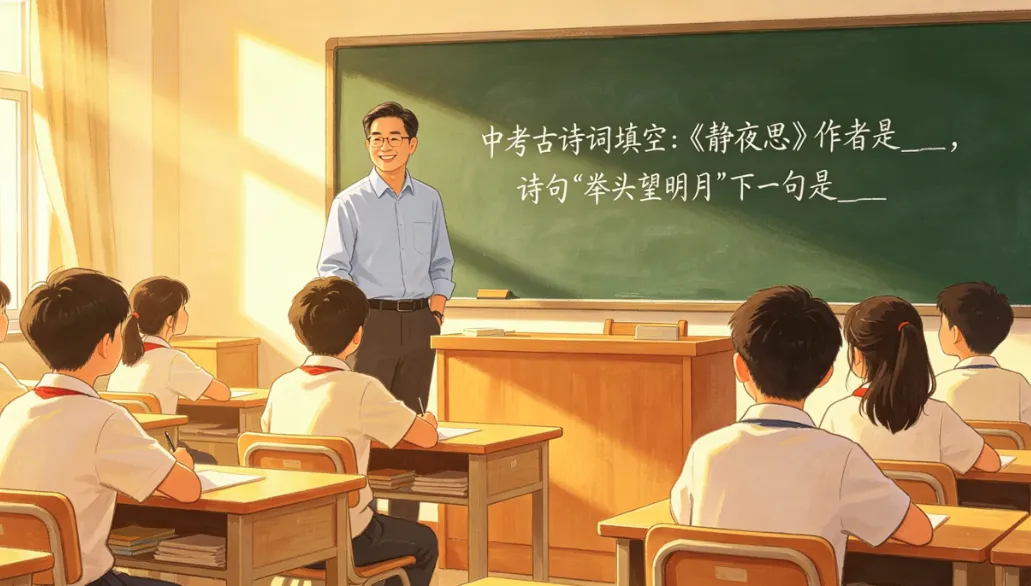 中考古诗词“丢分重灾区”破解!彬仔老施手把手教你拿满基础分,告别瞎蒙乱猜 第1张