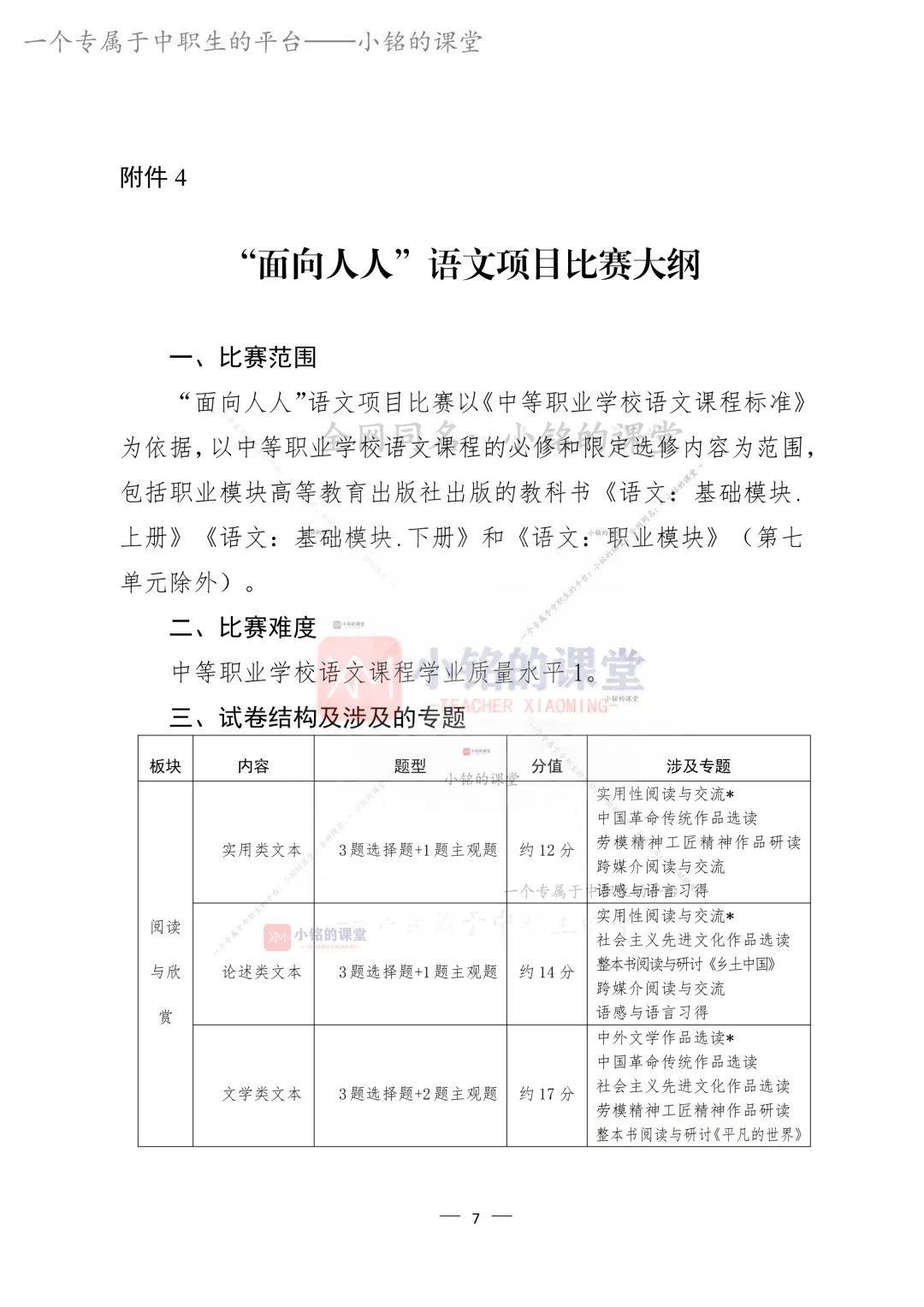 【人人赛】真题试卷汇总+关于举办2026年浙江省中职“面向人人”语数英比赛通知 第9张
