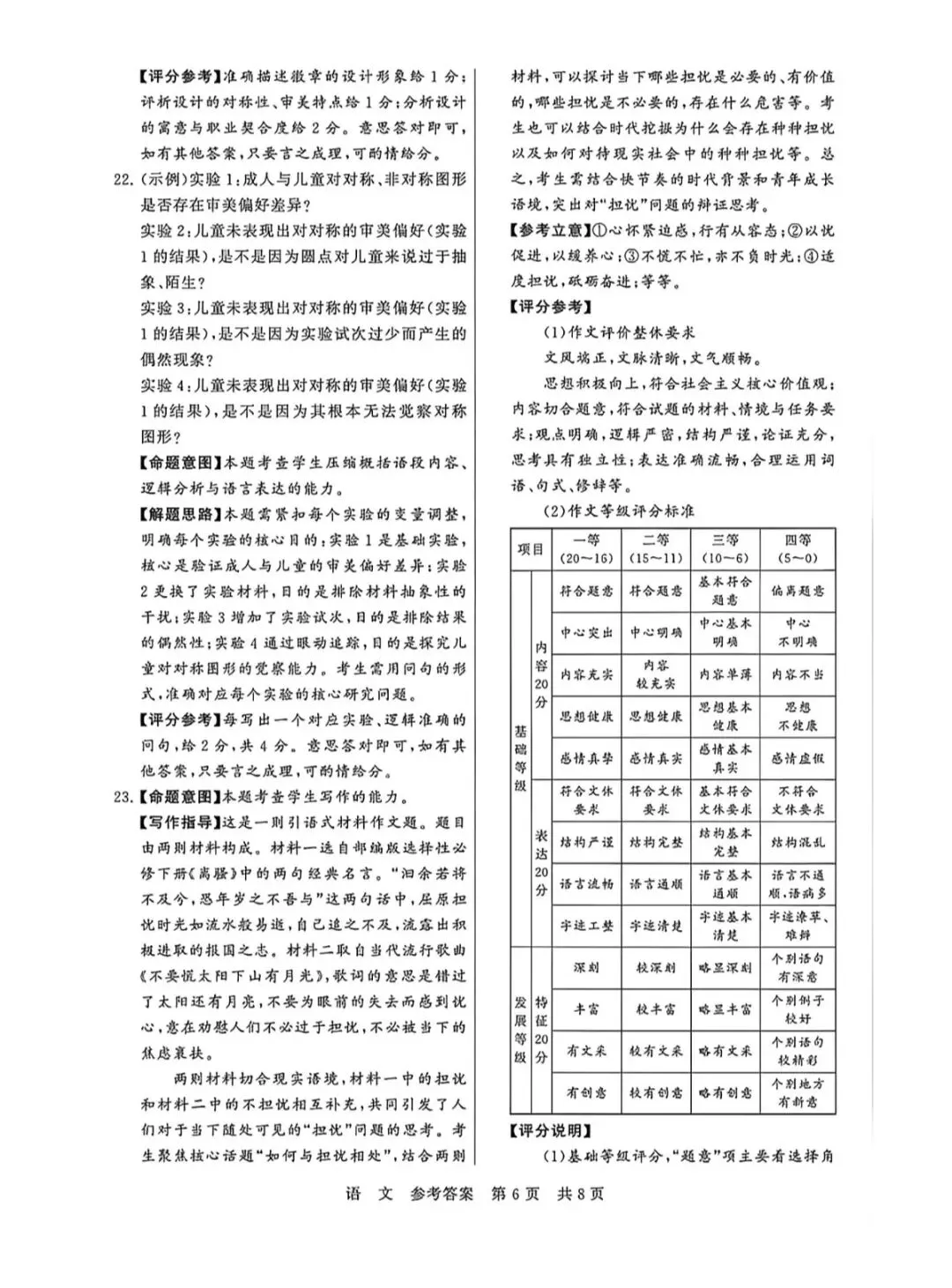 2026年4月T8联考第二次语文试卷和参考答案 第16张