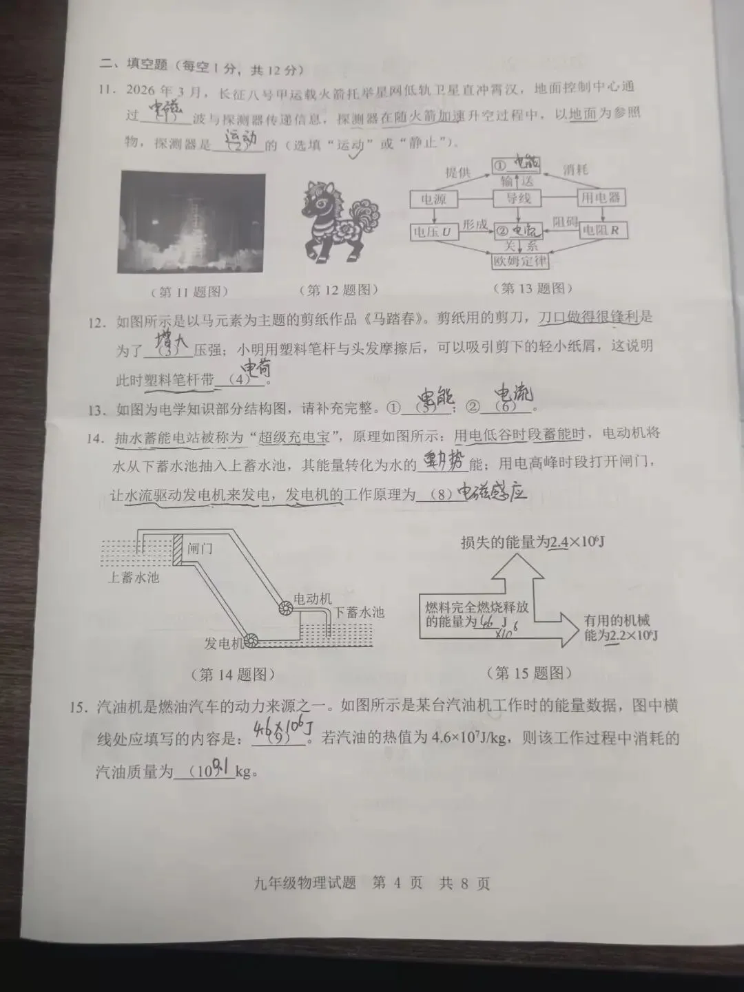 【金乡县物理历年一模真题】2025-2026学年 第4张