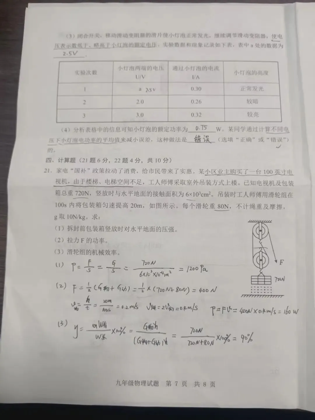 【金乡县物理历年一模真题】2025-2026学年 第7张