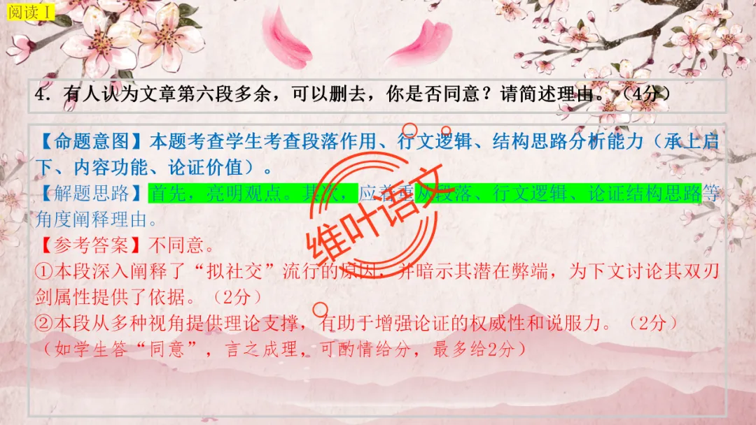 模考讲评 | 2025学年第二学期杭州市高三年级教学质量检测语文试题语基讲评(杭州二模) 第19张