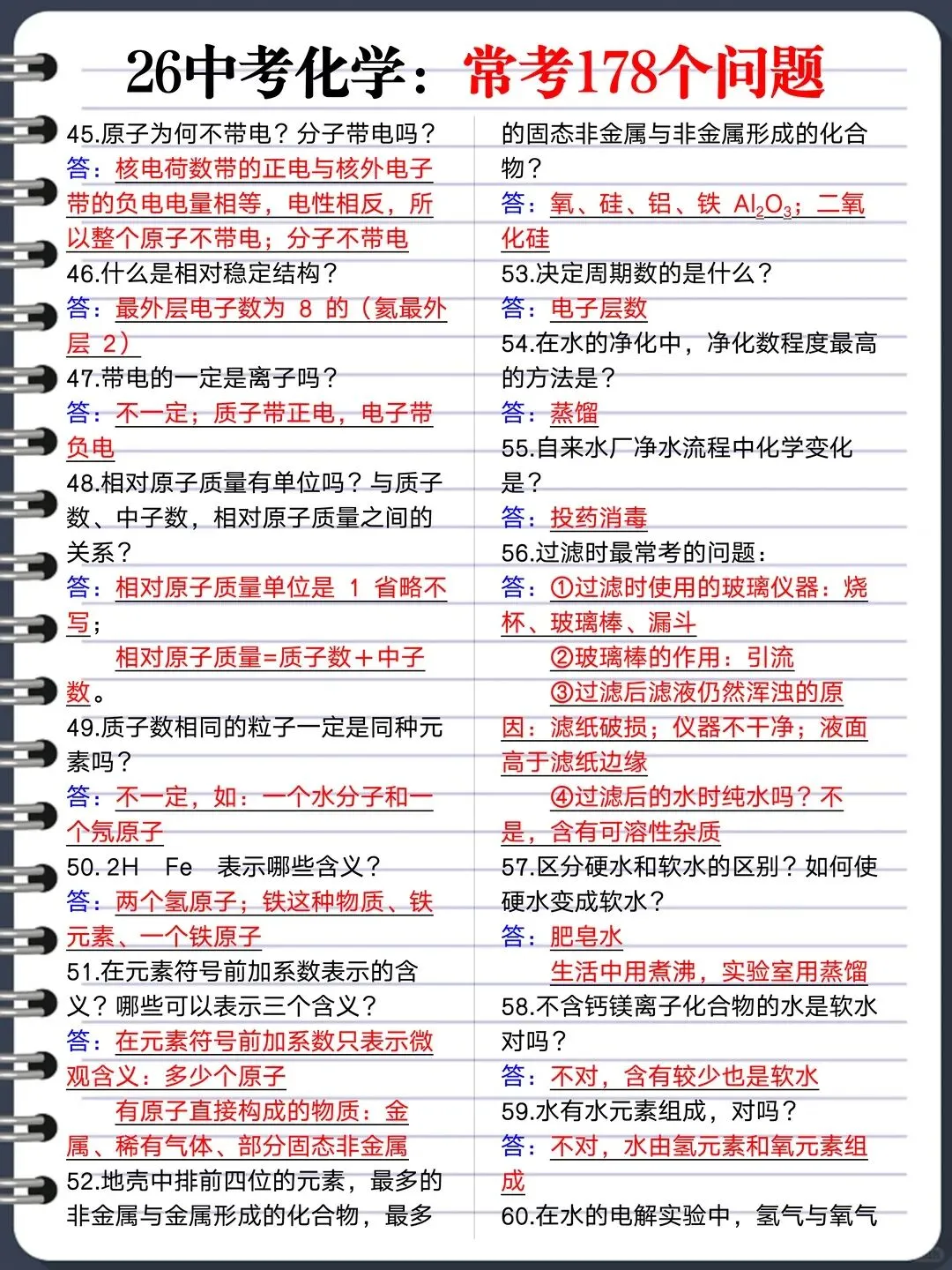 26中考化学再难无非就这几页纸直接背 第6张