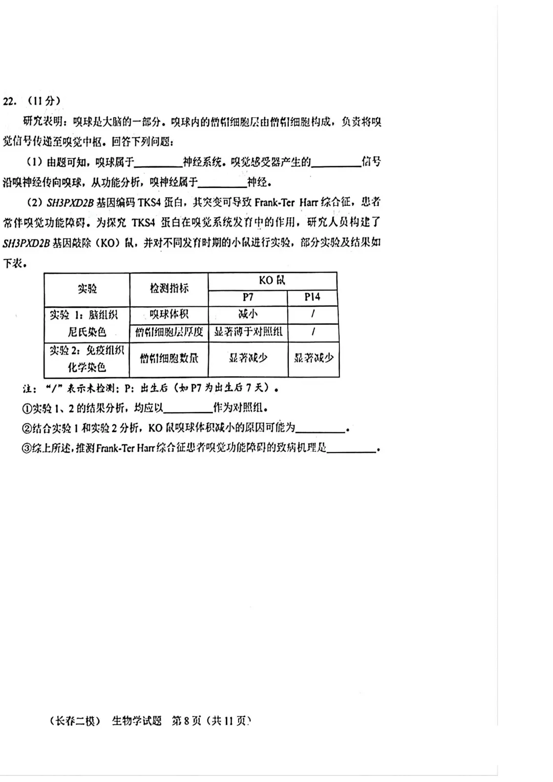 2025-2026长春二模生物试卷及答案 第10张