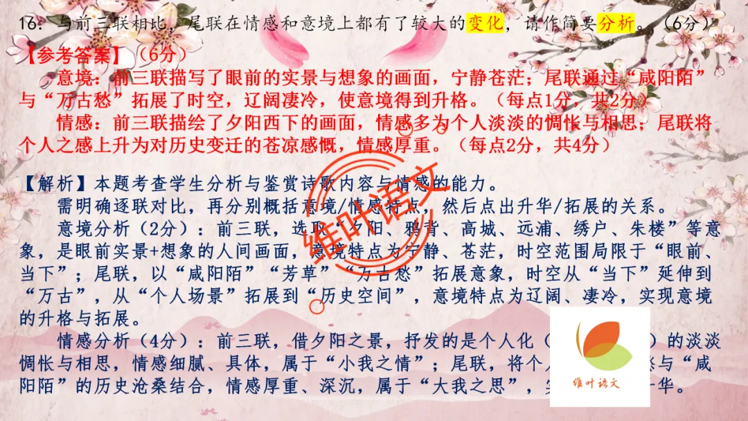 模考讲评 | 2025学年第二学期杭州市高三年级教学质量检测语文试题语基讲评(杭州二模) 第74张