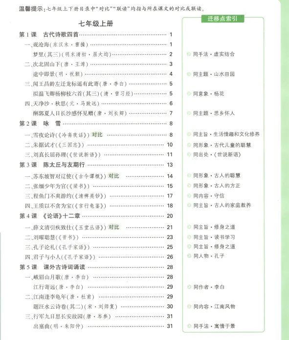 2026版《初中课外文言文阅读+中考新考法》含方法突破+知识整合+答案解析 七年级 PDF电子版 可打印 第1张