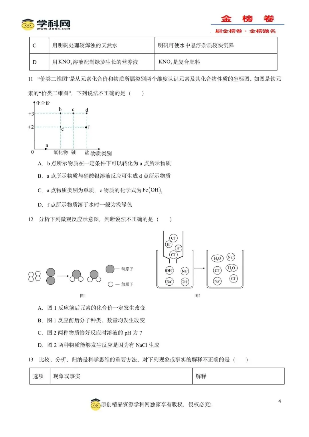 2026年中考化学模拟金榜卷(广州专用)(原卷版) 第8张