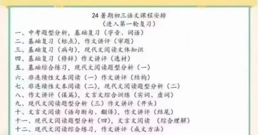 天津专用初三语文系统课 中考语文全覆盖 阅读、写作、文言文、基础知识 全年暑秋寒春视频讲义练习册电子版 第2张