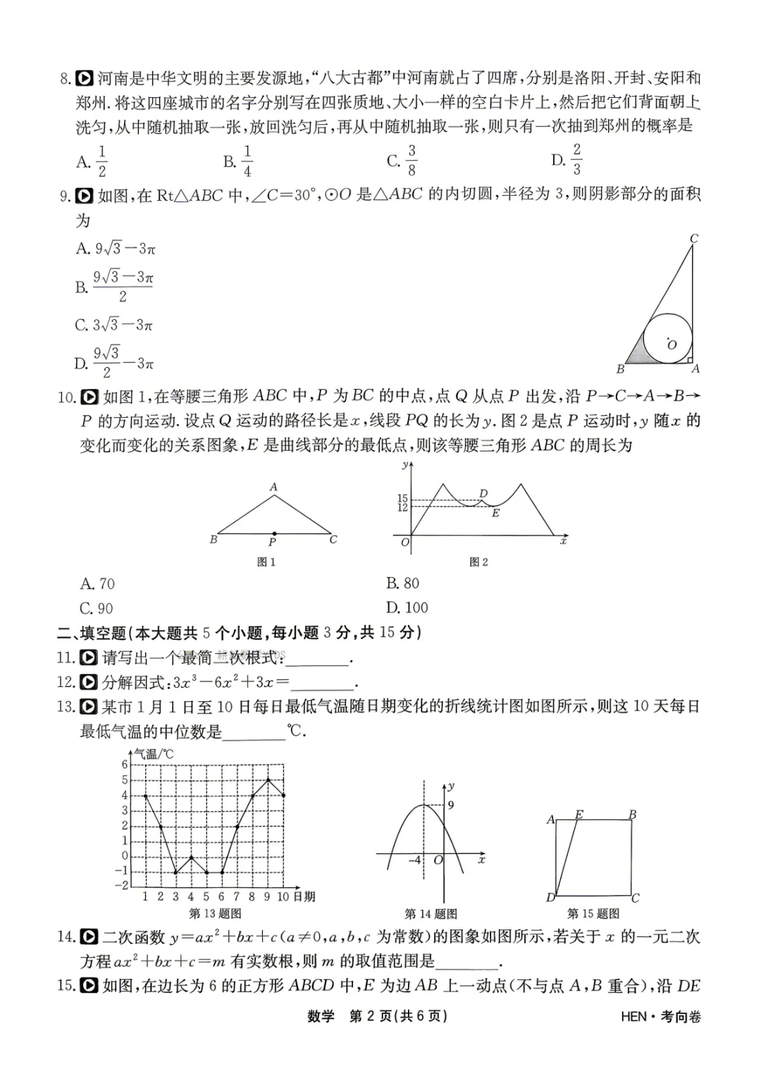 【考向卷】2026年河南省中考一模模拟卷 第4张