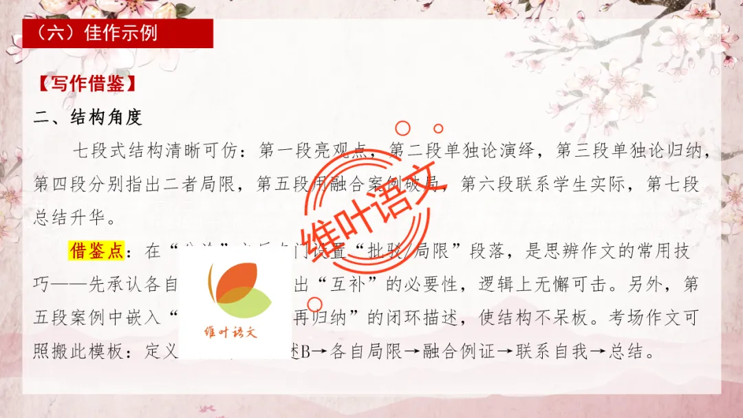模考讲评 | 2025学年第二学期杭州市高三年级教学质量检测语文试题作文(演绎法与归纳法)讲评,附佳作分析(杭州二模) 第23张