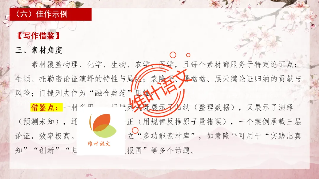 模考讲评 | 2025学年第二学期杭州市高三年级教学质量检测语文试题作文(演绎法与归纳法)讲评,附佳作分析(杭州二模) 第24张