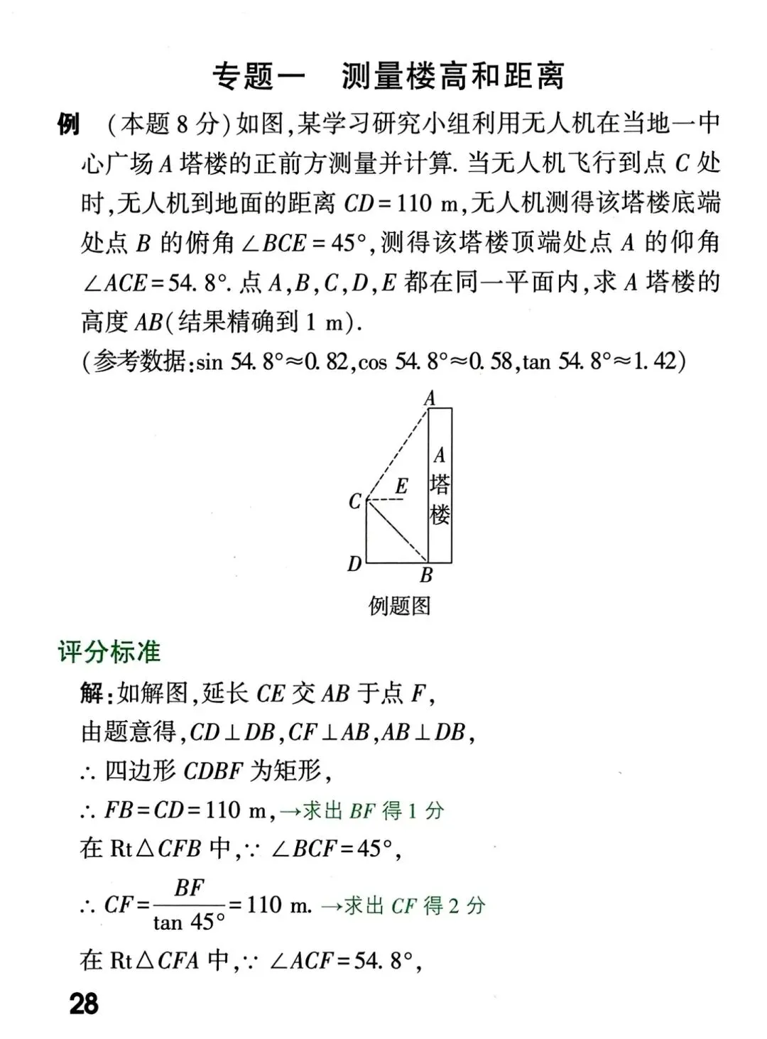 中考数学解答题书写规范及评分标准 第28张