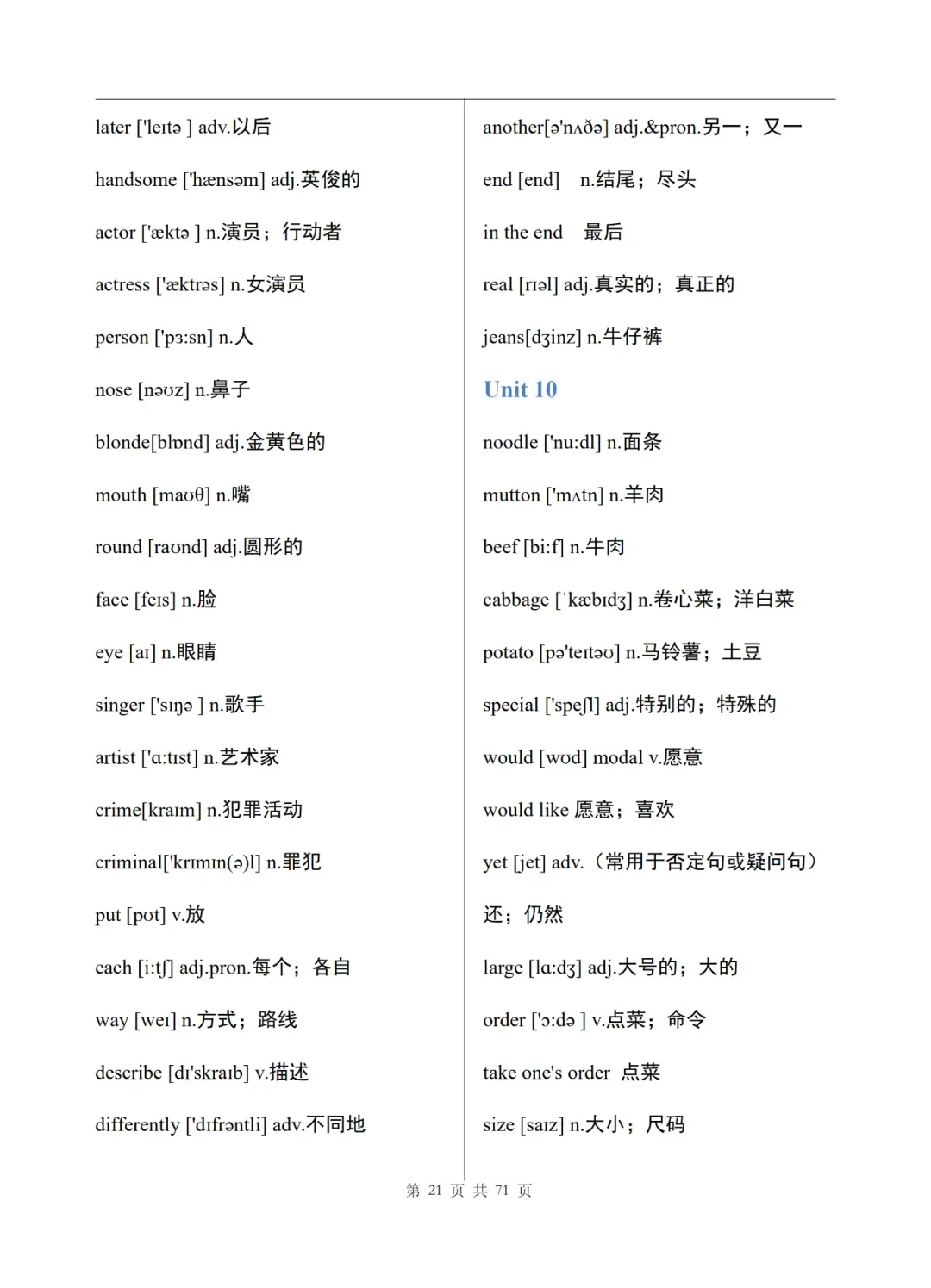 中考英语单词表(完整版),每天记一点 第22张