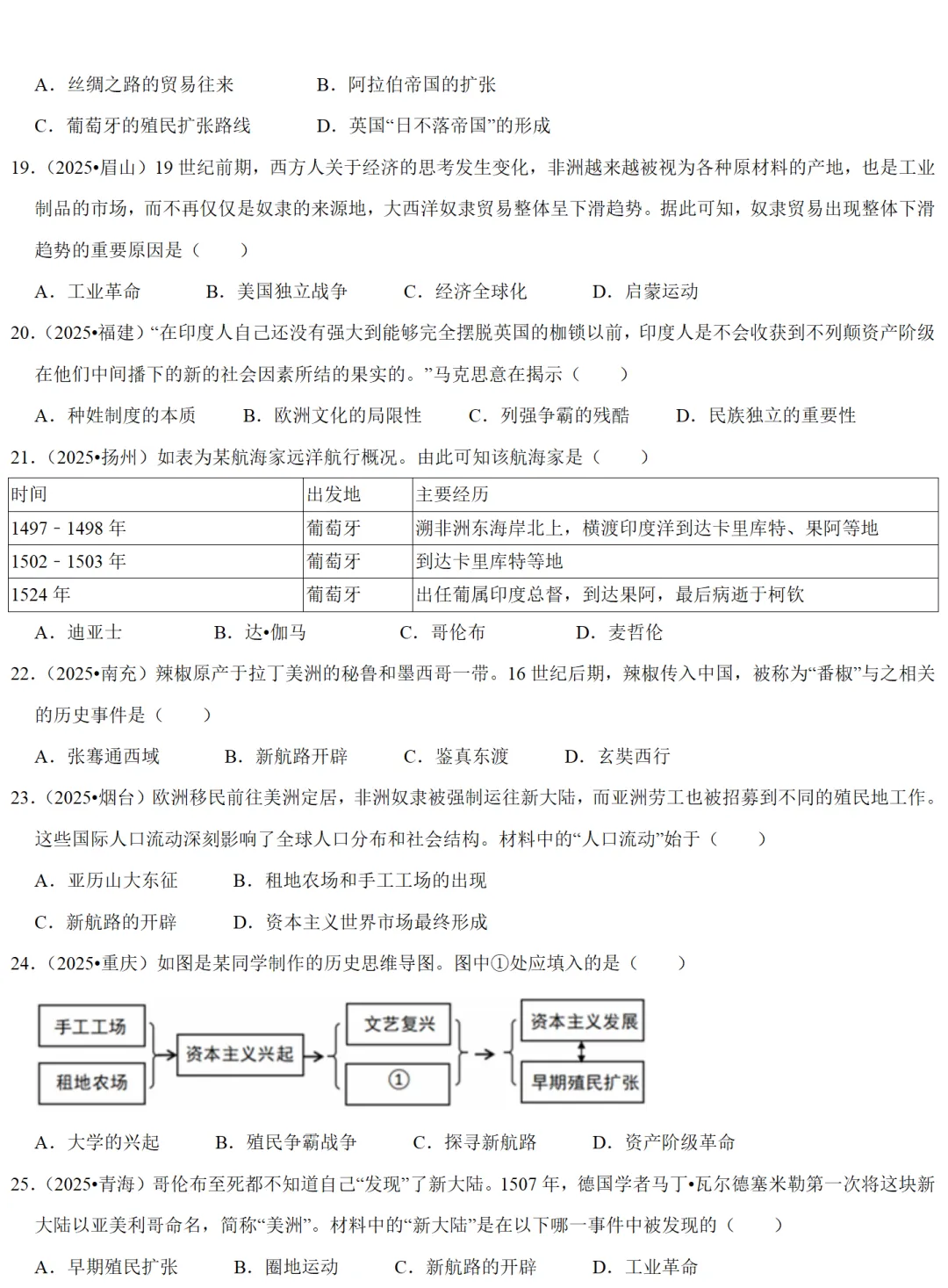 2026中考历史备考全国真题大全丨20个专题真题+答案+解析+点评,考前冲刺复习一站式刷完 第87张