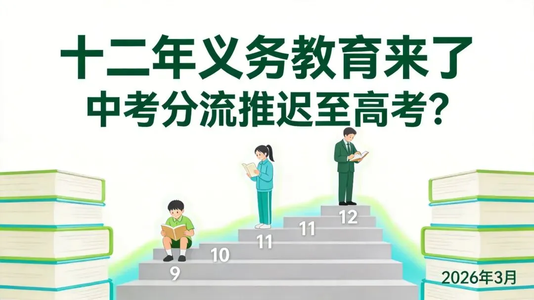 中考分流推迟至高考?2026两会教育新信号解读 第1张