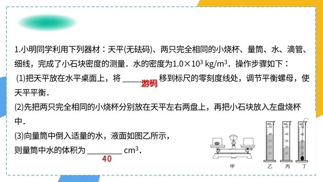中考专题复习:特殊方法测密度(必考) 第3张