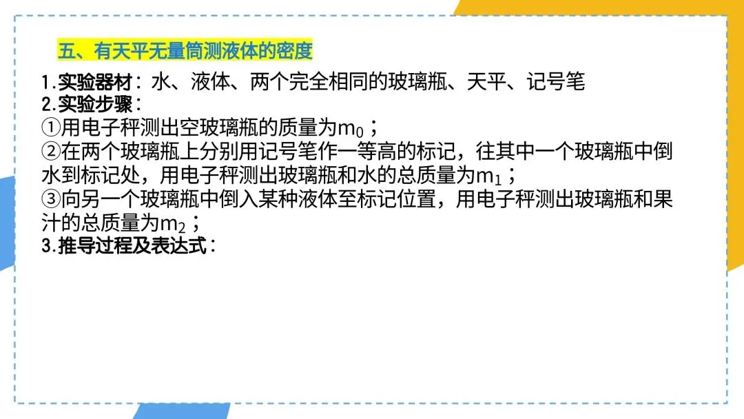 中考专题复习:特殊方法测密度(必考) 第12张