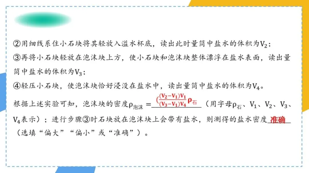 中考专题复习:特殊方法测密度(必考) 第23张