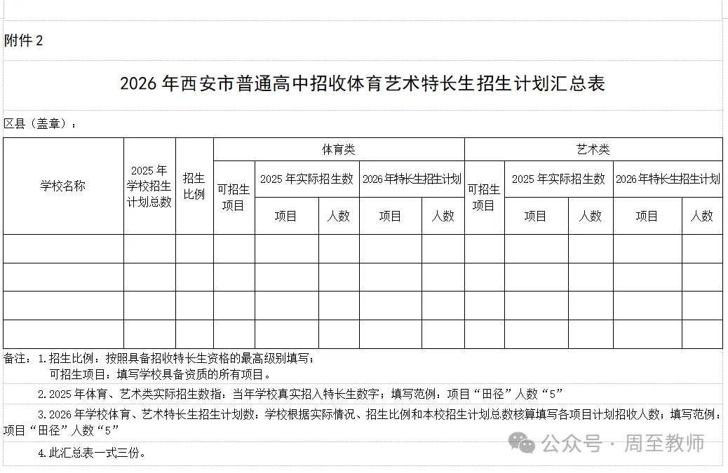 划重点 | 事关2026年西安中考特长生! 第3张