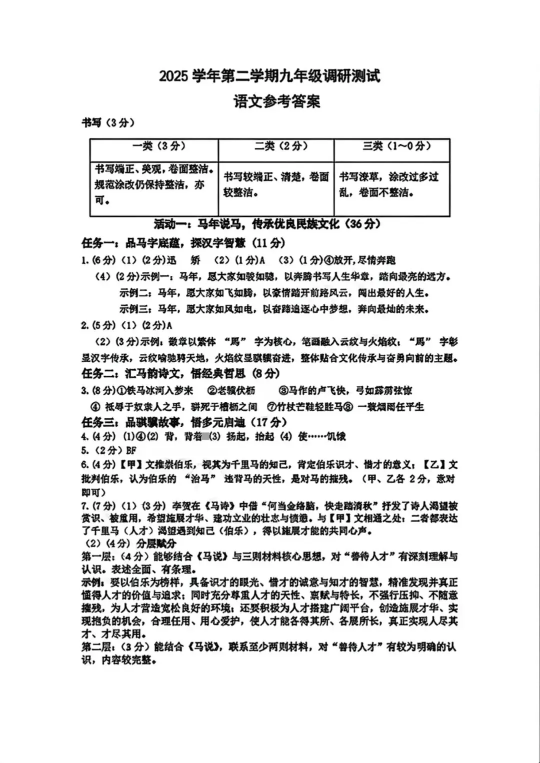 【中考一模·全科】2026.04浙江·金华市中考一模试卷&答案(语科数英社·听力) 第20张