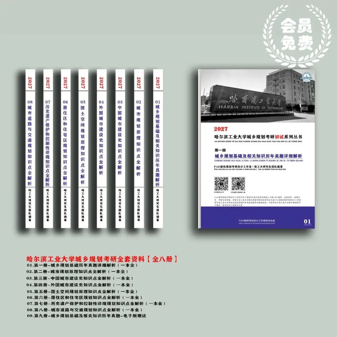 哈尔滨工业大学城乡规划考研历年真题初试全套资料,文末赠送历年! 第1张