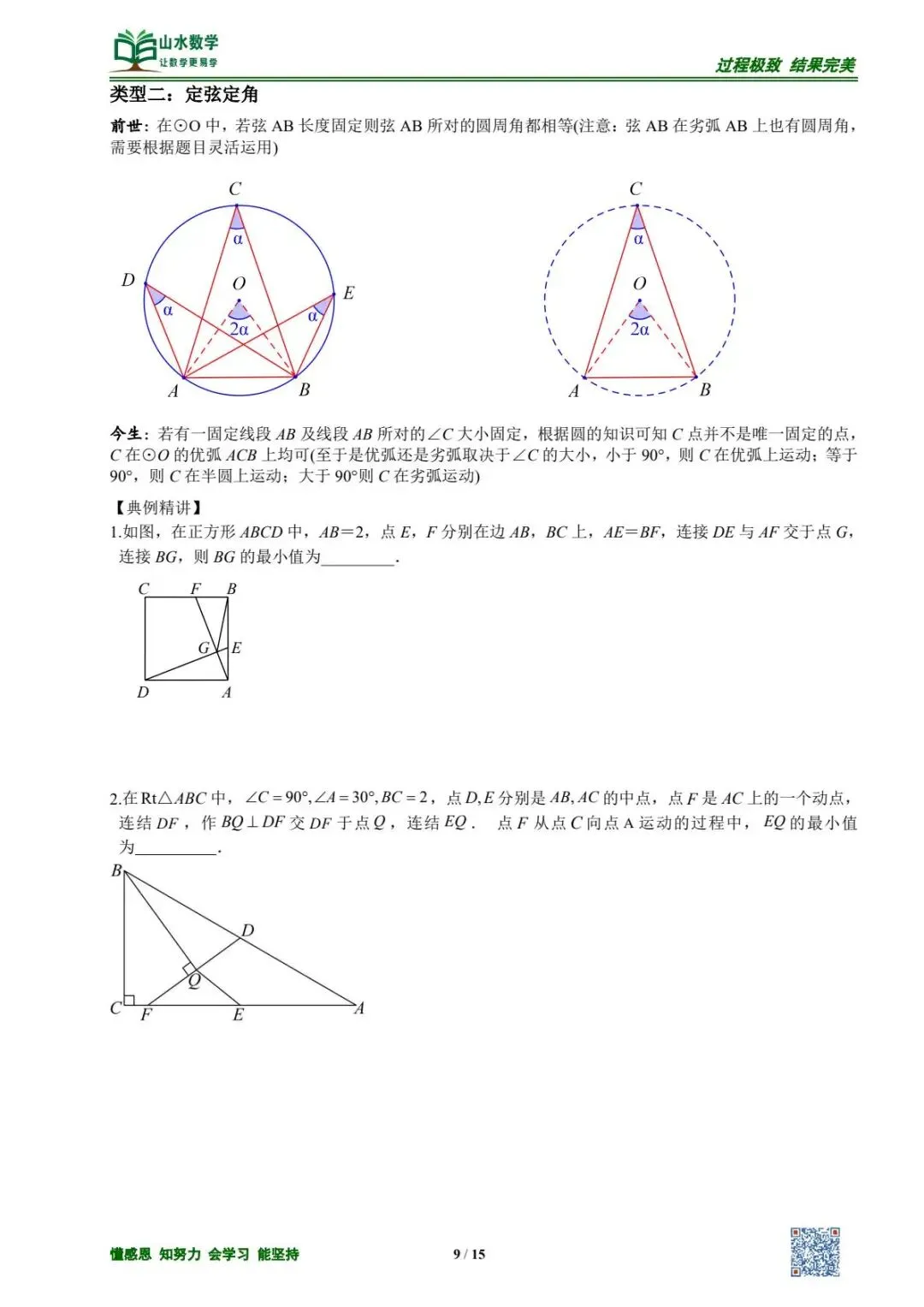 【中考专题】中考几何模型-隐圆 第9张