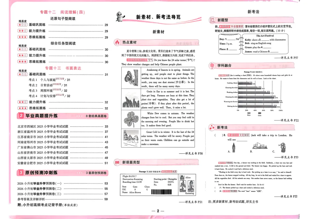 2026小升初英语必考真题卷,含答案,可免费下载打印 第3张