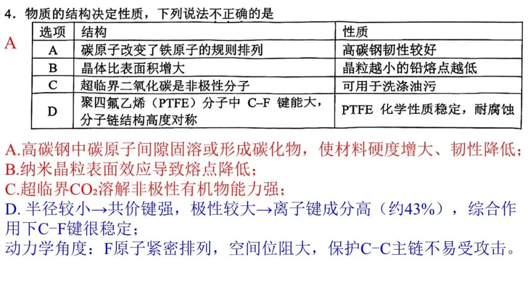 2604 杭州二模化学试卷解析与讲评 第5张