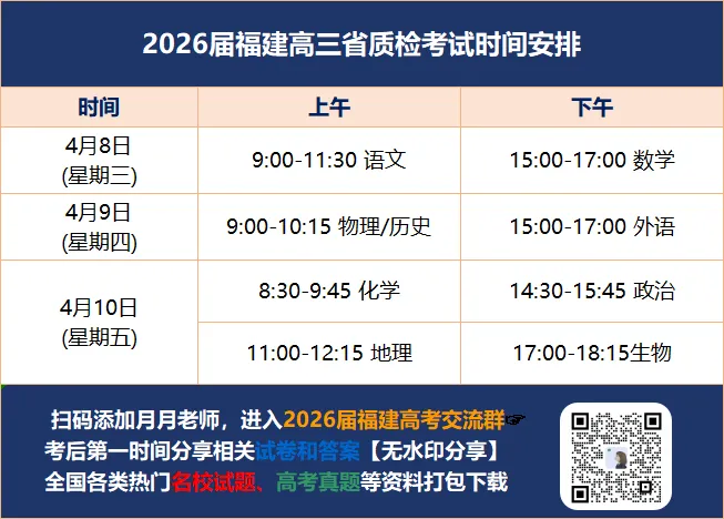 2026福建高三省质检英语试卷答案解析汇总(福州/漳州/南平/宁德/泉州等) 第3张