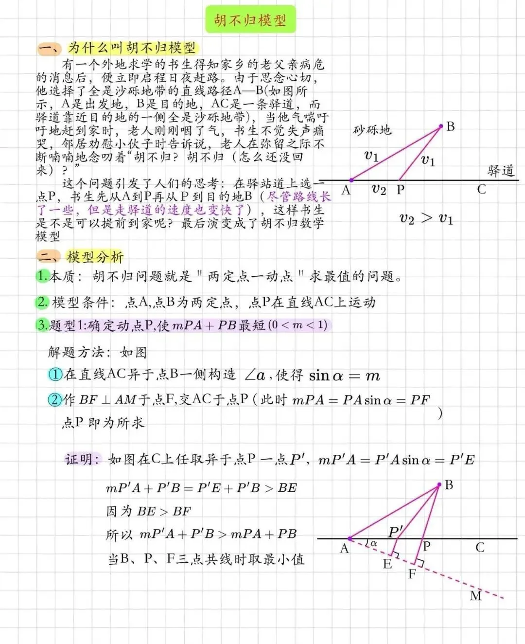 胡不归模型:中考压轴题秒杀利器,孩子掌握后几何轻松提分! 第1张