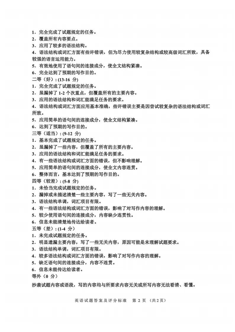 2026平房区九下英语一模试卷及答案 第12张