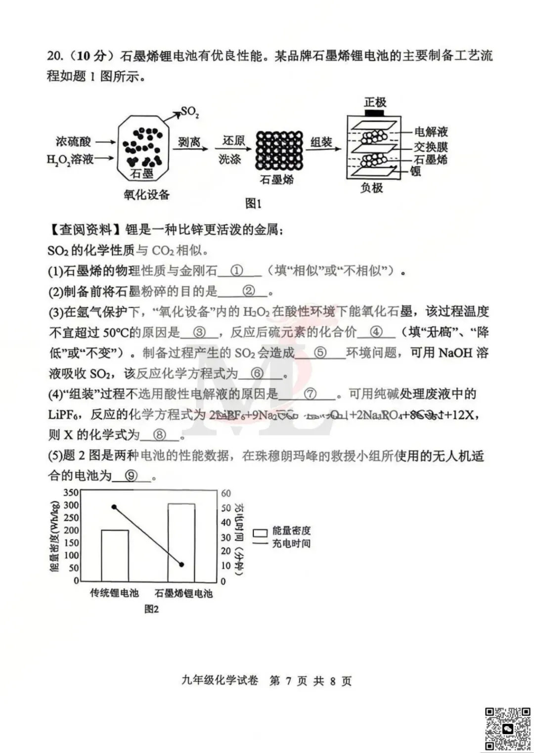 2026年文园中学中考一模化学试卷及答案 第9张