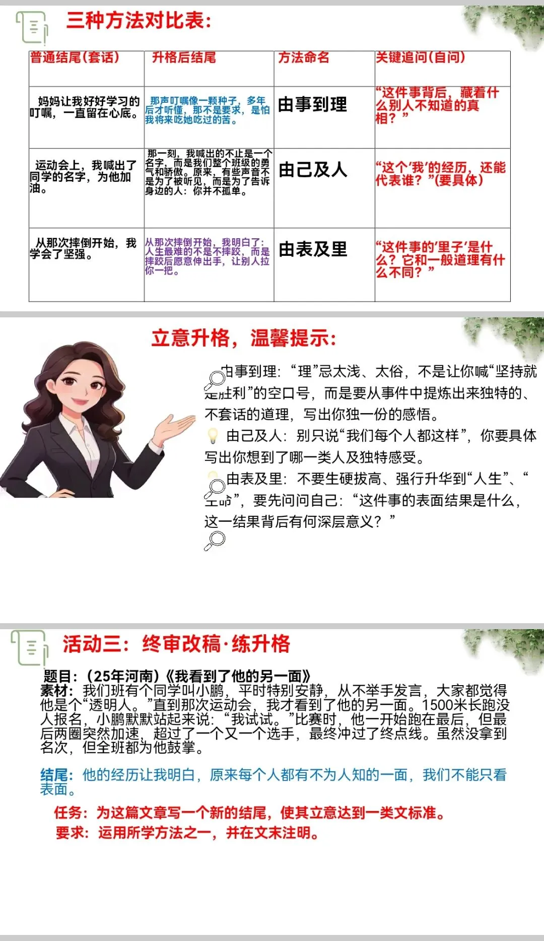 中考作文立意升格 第3张