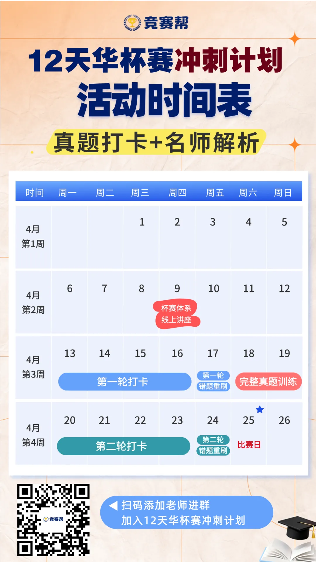 华杯赛冲刺!免费参与12天真题打卡+名师一对一批改!打卡还送福利! 第3张