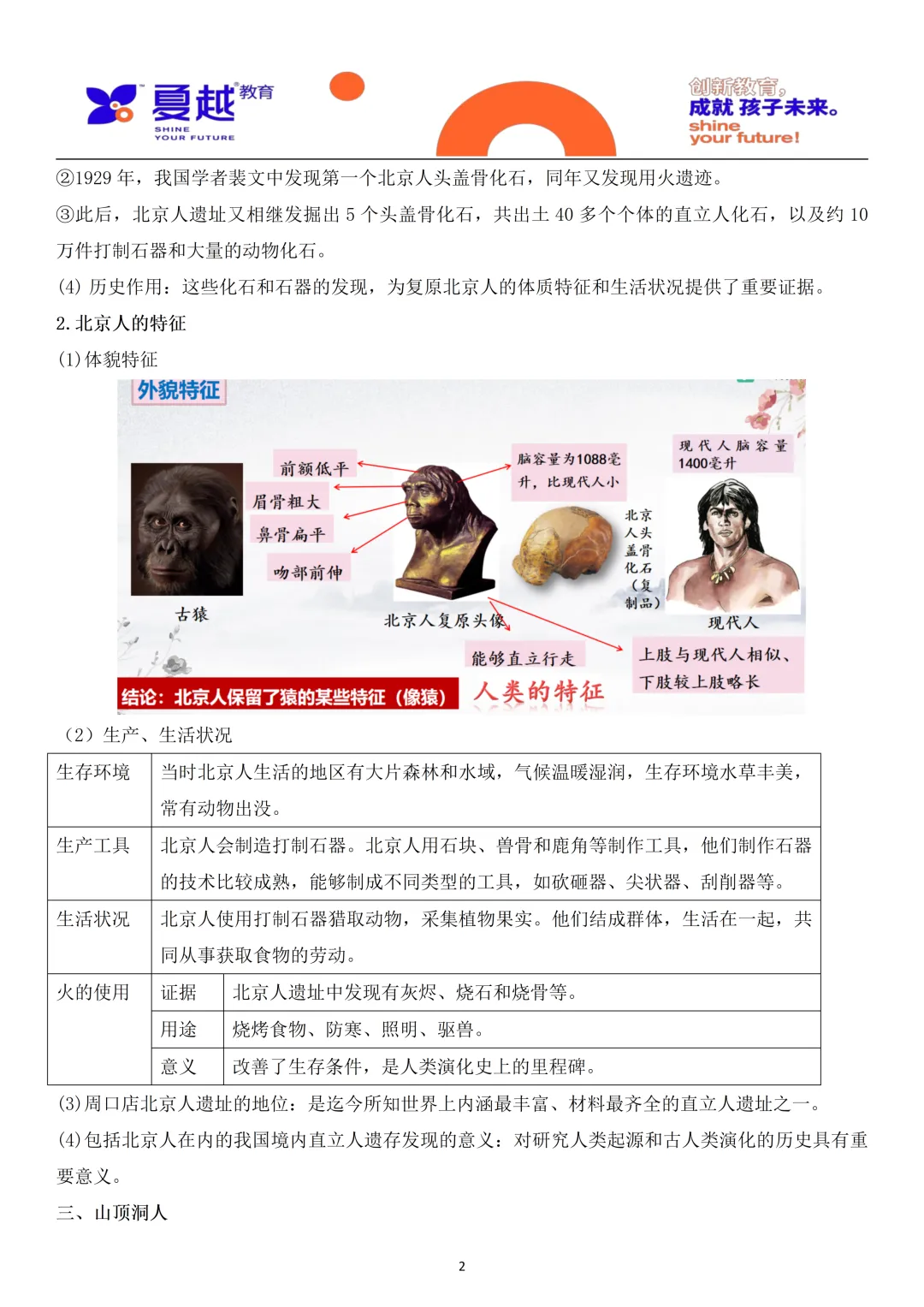 中考历史梳理中国史01史前时期 第2张
