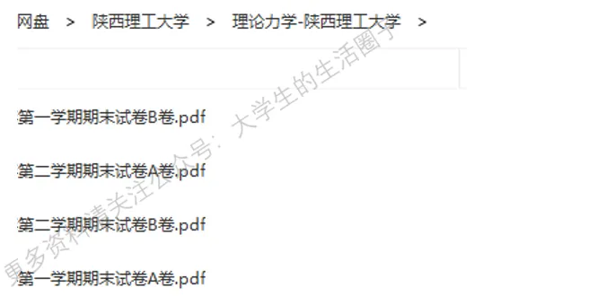陕西理工大学期末考试多科目历年试卷真题免费领取,陕理工同学的专属福利来了! 第7张